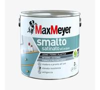 Smalto all'acqua poliuretanico satinato MaxMeyer bianco 2 l Bianco