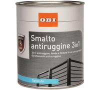 Smalto antiruggine 3 in 1 nero satinato 750 ml Nero