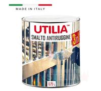 SMALTO ANTIRUGGINE 3 in 1 PER FERRO METALLO - 0,75 lt - C/BLOCCA RUGGINE BIANCO