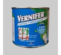 SMALTO ANTIRUGGINE ALL ACQUA VERNIFER SATINATO 500 ml Nero Smalti Vernifer