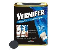 Smalto antiruggine gel VERNIFER Grigio ferro satinato barattolo 750 ml 4885