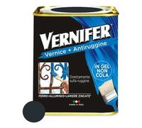 Smalto antiruggine gel VERNIFER Grigio scuro lucido barattolo 750 ml 4876