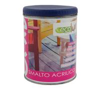 Smalto Ecologico Acrilico Diluibile Acqua Finitura Lucida Colore Bianco Ecolux