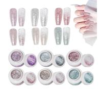 Smalto Gel con Glitter | Set Smalto Gel ad Alto Effetto Luccichio,Attrezzi Manicure Bellezza per Donne Ragazze