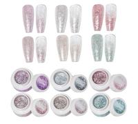 Smalto gel glitterato - Set di smalti per unghie lucidi ad effetto intensivo, ad alta densità, anti-scheggiatura, per la casa, la cura delle feste quotidiane