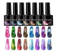 Smalto Gel Magnetico | Smalto Gel Magnetico con Glitter 8 Pezzi - Kit Strumenti Manicure con Finitura Lucida e Lunga Durata per Casa