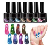 Smalto Gel Magnetico, Smalto Magnetico per Unghie 8 Colori - Accessori per Manicure Durevole per Feste e Uso Domestico