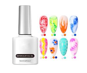 Smalto Gel Marmorizzato - Flacone Trasparente da 10 Ml, Colore Lucido con Effetto Pietra Naturale per Manicure Professionale | Vernice UV semipermanente | Prodotto di bellezza creativo per il salone