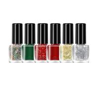 Smalto Gel Per Natale | 6 Colori A Lunga Durata,Kit Smalto Per Unghie | Per Vacanza Manicure Salon Casa Viaggio Matrimonio Sposa Spa Festa Estate Quotidiano