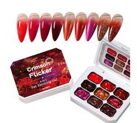 Smalto Gel Per Unghie Rosso, 18 ml Asciugatura Rapida Glitter Per Natale A Lunga Durata Forniture Per La Bellezza, Smalto Gel Unghie Rosso Ciliegia, Per Feste Salon Casa Viaggio Sposa Spa Party Vacanz