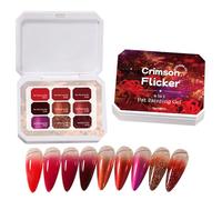 Smalto Gel Rosso - 18 ml Asciugatura Rapida Glitter Per Natale A Lunga Durata Forniture Per La Bellezza | Smalto Gel Unghie Rosso Ciliegia,Natale Matrimonio Sposa Party Salon Spa Casa Estate Quotidian