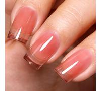 Smalto gel Semipermanente Gelatina Ambra Marrone, 15ML Trasparente Lattiginoso Gel per Unghie Gelatina Ambra Marrone Latte gelatina Colori Arte Manicure Francese Naturale