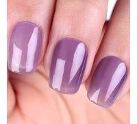 Smalto gel Semipermanente Gelatina Lavanda Viola, 15ML Trasparente Lattiginoso Gel per Unghie Gelatina Lavanda Viola Colori Arte Manicure Francese Naturale