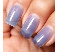 Smalto gel Semipermanente Gelatina leggera Blu, 15ML Trasparente Lattiginoso Gel per Unghie Gelatina leggera Blu Colori Arte Manicure Francese Naturale