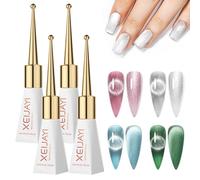 Smalto Gel Semipermanente Magnetico, Smalto Effetto Occhio di Gatto,Smaltos gel per unghie olografico 9D Cat Eye Shiny Gel Polish, Soak Off UV/LED Smaltos Gel Unghie DIY Nail Art Manicure Regalo 10ml