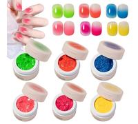 Smalto Gel Solido - Gel Di Pittura Pat Di Pittura Da 6 Colori | Gradiente Sponge Pat Polacco | Manicure Art Sponge Beauty Care Products Per Il Disegno Di Compleanni Striper A Casa Primaver