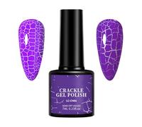 Smalto in gel fiorito - smalto fresco | smalto gel crackle | manicure da donna | 7 ML per manicure in marmo chiaro, decorazione unghie per salone, casa, eventi, per il ballo di fine anno