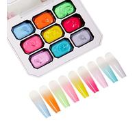 Smalto in Gel per Unghie, 9 Colori Polimerizzabile UV/LED Lunga Durata Set per Disegni Artistici, Vernice per Unghie in Gel, per Estetica Beauty Casa Personale Salone Carnevale Matrimonio Quoti