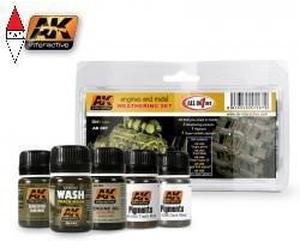 SMALTO MODELLISMO AK INTERACTIVE ENGINES AND METAL WEATHERING SET