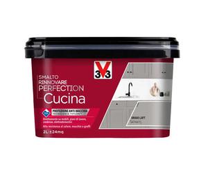 Smalto multimateriale per cucina Rinnovare Perfection Grigio Loft Satinato 2 lt Grigio scuro