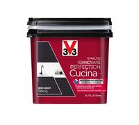 Smalto multimateriale per cucina Rinnovare Perfection Nero Smoky Opaco 0,75 lt Nero opaco