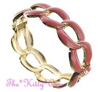 Smalto Ovale Maglie Colegamento Catenina Design, Placcato Oro Chiusura a Scatto