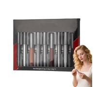 Smalto per Labbra Effetto Scollabile - Kit da 9 Pezzi Labbra Idratante Confezione | Trattamento Idratante Pratico Resistente All'acqua Lunga Durata Sfogliabile per Occasioni Speciali Sera Viaggio Tutt