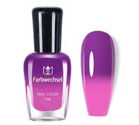 Smalto per unghie a base d'acqua a lunga durata, colore rosso, per nail art fai da te, atossico, a base d'acqua, che cambia colore
