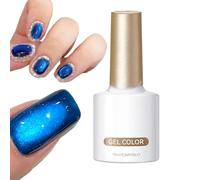 Smalto Per Unghie Blu | Rivestimento Lucente Con Glitter 10 Ml - Smalto Per Unghie Magnetico - Per Donne Adolescenti Signore Fidanzata Manicure Viaggio Evento Palco Performance
