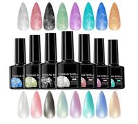 Smalto per unghie con perline, smalto in gel perlato | Set di gel per smalto da 7,5 ml da 8 | Accessori per manicure multicolore per il salone Home Party Wedding Valentin