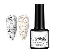 Smalto per unghie Cool - Vernice gel Crackle da 7 ml, formula a lunga durata, decorazione lucida per manicure | Smalto per unghie gel alla per ragazze, salone di casa, vacanze, ballo di fine anno