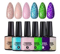 Smalto Per Unghie Crackle - Set Da 7,5 Ml X 6 Pezzi | Gel Per Unghie Con Lampada UV LED Con Consistenza Liscia | Colla Portatile Per Manicure Artistica Presente Per Le Donne Che Viaggiano Per Affari,