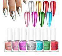 Smalto Per Unghie | Effetto Specchio Lucido Colorato Smalto Gel Rapida Asciugatura - Arte Manicure Otto Tonalità Per Casa Soggiorno Festa Matrimonio Vacanze