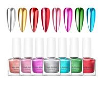 Smalto per unghie - Effetto specchio lucido colorato smalto gel rapido asciugatura - arte manicure otto tonalità per casa, soggiorno, festa, matrimonio, festa