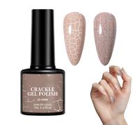 Smalto Per Unghie Gel Crunch - Lacca Lucida, Finitura Del Modello Unico | Top Unghie Asciugatura Rapida, Gel Arte Unghie Texturizzata Con Design Diviso Per Stile Di Unghie Diyy, Sessione Di