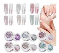 Smalto per Unghie Glitter - Set Smalto Gel ad Alto Effetto Luccichio - Ad Alta Densità e Resistente Scheggiamento per Uso Quotidiano Feste e Casa