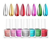Smalto Per Unghie In Gel,Effetto Specchio Asciugatura Rapida Smalto Gel Per Unghie | Arte Manicure Otto Tonalità Per Casa Soggiorno Festa Matrimonio Vacanze