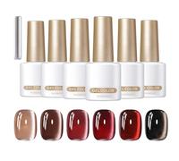 Smalto Per Unghie In Gel Magnetico - 6 Colori Ad Elevata Brillantezza | Kit Gel UV Per Design Unghie Magnetico - Per Donne Ragazze Vacanze Compleanno San Quotidiano Festa Viaggio