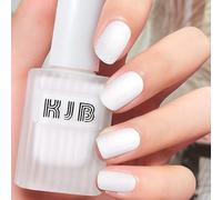 Smalto per unghie opaco bianco - Asciugatura rapida Non tossico - Smalto a base d'acqua a lunga durata per donne Nail Art Manicure Arte senza UV, colore Latte e Tè, smalto normale, 12ml (Bianco)