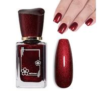 Smalto rosso lucido - ad asciugatura rapida non tossico - smalto a base d'acqua a lunga durata per donne nail art manicure arte senza lampada UV, vernice colorata regolare, Air Dry Nail Polish (RedA