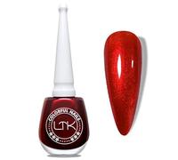 Smalto rosso perla, 13 ml, lucido, ad asciugatura rapida e a lunga durata, non tossico, effetto naturale lucido, lucidante per unghie, senza lampada UV, per manicure fai da te a casa, colore rosso