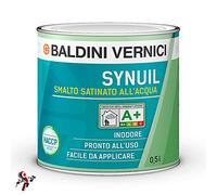 Smalto satinato all'acqua Synuil Baldini Vernici 500 ml Bianco smalto satinato bianco all'acqua