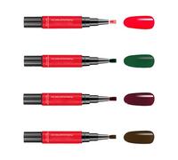 Smalto Semi Permanente, 2 Colori Glitter Rosso Liner Gel Tirare Linea Penna Drawing Lucido Smalto Per Unghie Per La Pittura A Tratto French Lunga Durata Per Disegni Vibranti, Kit Di