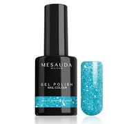 Smalto Semipermanente GEL POLISH NAIL COLOUR 51 Glitter Azzurro 10 ml MESAUDA