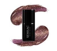 Smalto semipermanente ibrido con particelle Meta Rose #823 Semilac 7 ml