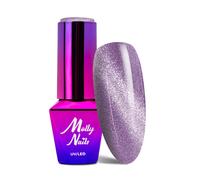 Smalto semipermanente ibrido LED/UV Molly Nails Cat Eye Womanity Nr 442 Miss Vio