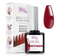 Smalto Semipermanente Unghie One Step Uv/Led 10 ml - Rosso Scuro Semi Trasparente - Smalto Unghie Gel - Unghie Subito Brillanti Con o Senza Base e Top Coat