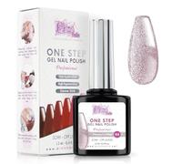 Smalto Semipermanente Unghie One Step Uv/Led 12 ml - Elegance Glitter - Smalto Unghie Gel - Unghie Subito Brillanti Con o Senza Base e Top Coat