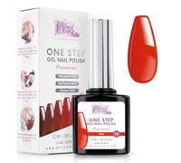 Smalto Semipermanente Unghie One Step Uv/Led 12 ml - Rosso - Smalto Unghie Gel - Unghie Subito Brillanti Con o Senza Base e Top Coat