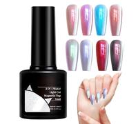 Smalto Semipermante Magnetico - Top Coat 7ml | 2 In 1 Con Glitter Per Manicure Domestica Matrimonio Sposa Occasioni Speciali